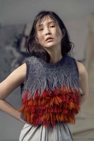Strickanleitung Pullunder 990-92 LANGYARNS MOHAIR LUXE / MOHAIR LUXE PAILLETTES als download