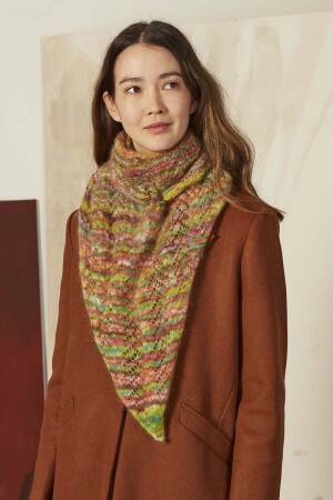 Knitting instructions Triangular shawl 990-290 LANGYARNS KID COLOR as download