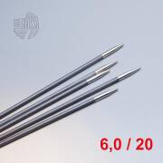 Lana Grossa Nadelspiel / Strumpfstricknadeln Karbon 20cm / 6,0mm