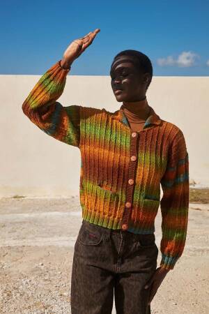 Strickset Jacke Lang Yarns Move ply GOLDEN DAY mit Anleitung in garnwelt-Box