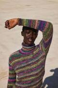Strickset Pullover Lang Yarns Move ply RAINBOW SOUL mit Anleitung in garnwelt-Box S