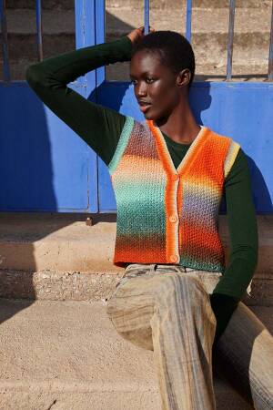 Strickset Weste Lang Yarns Move ply JOYFUL HEART mit Anleitung in garnwelt-Box M