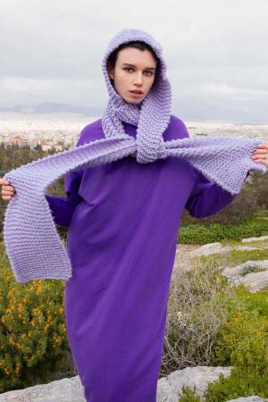 Strickset Kapuzenschal WAD WOOLADDICTS Fire CELESTIAL mit Anleitung in garnwelt-Box ca 20 x 180 cm