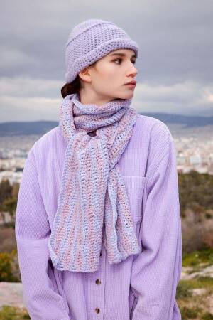 Strickset Schal WAD WOOLADDICTS Memory WINDBLOWN mit Anleitung in garnwelt-Box ca 22 x 180 cm