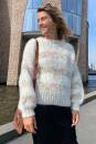 Knitting set Sweater Lang Yarns Desire  AlpacaSoxxHandDyed Confetti (Dansk) with knitting instructions in garnwelt box S
