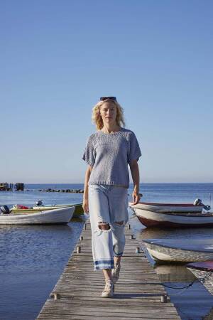 Knitting instructions T-Shirt PTO-090-001 LANGYARNS Cotton Tweed CAIA as download