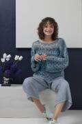 Knitting set Sweater Lang Yarns Linello Yumi with...
