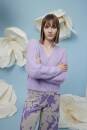 Knitting set Sweater Lang Yarns Lace Holly with knitting instructions in garnwelt box