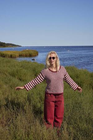 Knitting set Sweater Lang Yarns Cotton Tweed CHLOÉ with knitting instructions in garnwelt box