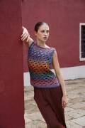 Knitting set T-Shirt Lang Yarns Quattro Degradé POPPY with knitting instructions in garnwelt box