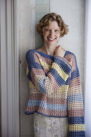 Knitting set Sweater Lang Yarns Baby Cotton BETTY with knitting instructions in garnwelt box
