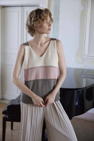 Knitting set Top Lang Yarns Baby Cotton BRENDA with knitting instructions in garnwelt box