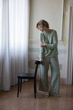 Knitting set Sweater Lang Yarns Baby Cotton BIRGITTA with knitting instructions in garnwelt box