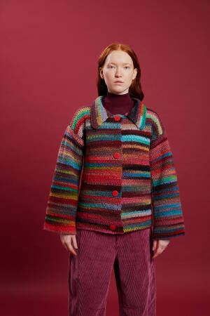 Strickanleitung Jacke gehäkelt PTO-093-008 LANGYARNS Cloud, Promise UVANA als download