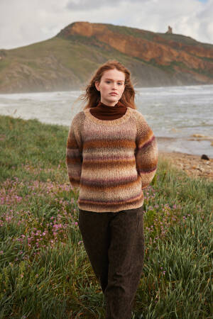 Strickset Pullover Lang Yarns Galaxy HOPE mit Anleitung in garnwelt-Box