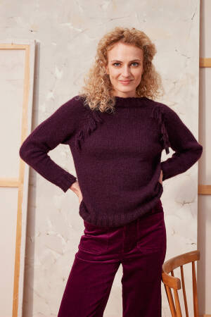 Knitting set Sweater Lang Yarns Malou Light Kelis with knitting instructions in garnwelt box