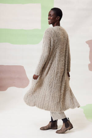 Knitting set Coat Lang Yarns Alpaca Soxx ply/Paillettes/Fluffy Umamya with knitting instructions in garnwelt box