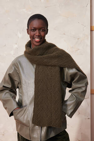 Knitting set Scarf Lang Yarns Cashmere Light Quinara with knitting instructions in garnwelt box