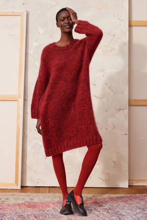 Knitting set Dress Lang Yarns Mohair Luxe Suna with knitting instructions in garnwelt box