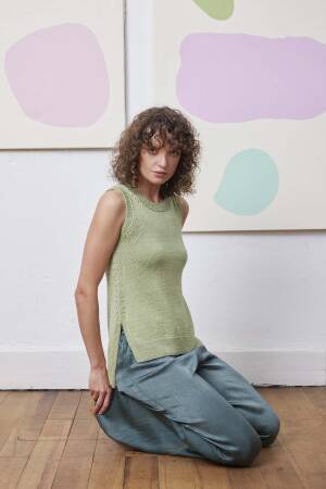 Ensemble de tricot Haut CLASSIC SILK avec instructions de tricotage dans une boîte garnwelt en taille S-M