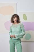 Knitting set Crochet Sweater CLASSIC SILK with knitting instructions in garnwelt box in size S-M