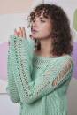 Knitting set Crochet Sweater CLASSIC SILK with knitting instructions in garnwelt box in size S-M