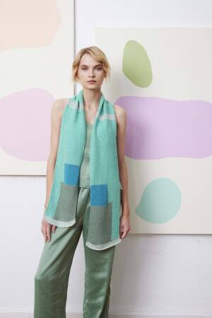 Knitting set Scarf OCEANIA with knitting instructions in garnwelt box in size ca 20x160 cm