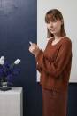 Knitting set Top Down Sweater VAYA with knitting instructions in garnwelt box in size S-M