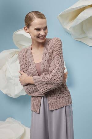 Strickset Jacke Top Down LAMÉ SOFT mit Anleitung in garnwelt-Box in Größe S-M