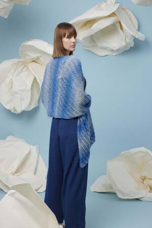 Knitting set Shawl LINELLO with knitting instructions in garnwelt box in size ca 60 x 170 cm