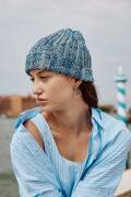 Ensemble de tricot Bonnet FOOTPRINTS avec instructions de tricotage dans une boîte garnwelt en taille DG