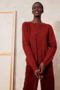 Knitting set Sweater without diamond patterns YAK with knitting instructions in garnwelt box in size S-M