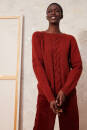 Knitting set Sweater without diamond patterns YAK with knitting instructions in garnwelt box in size S-M