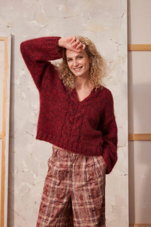 Strickset Pullover MOHAIR LUXE mit Anleitung in garnwelt-Box in Größe S-M