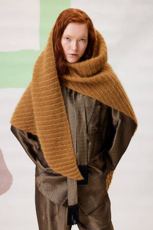 Knitting set Triangular scarf MOHAIR LUXE with knitting instructions in garnwelt box in size ca 179 x 104 cm