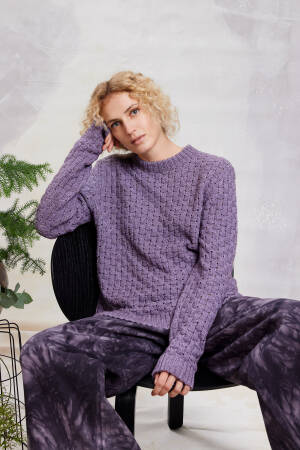Ensemble de tricot Pullover VAYA avec instructions de tricotage dans une boîte garnwelt en taille S-M
