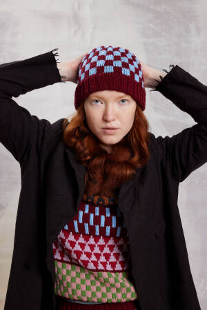 Ensemble de tricot Bonnet MERINO 120 avec instructions de tricotage dans une boîte garnwelt en taille DG