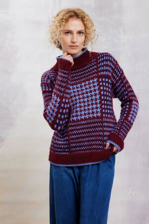 Knitting set Sweater CARPE DIEM with knitting instructions in garnwelt box in size S-M