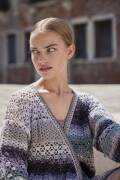 Ensemble de tricot Gilet au crochet QUATTRO DÉGRADÉ avec instructions de tricotage dans une boîte garnwelt en taille S-M