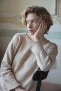 Knitting set Top down sweater BABY COTTON with knitting instructions in garnwelt box in size S