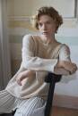 Knitting set Top down sweater BABY COTTON with knitting instructions in garnwelt box in size S