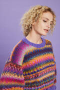 Knitting set Top Down Sweater PROMISE with knitting instructions in garnwelt box in size S-M