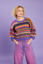 Knitting set Top Down Sweater PROMISE with knitting instructions in garnwelt box in size S-M