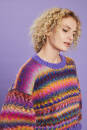 Knitting set Top Down Sweater PROMISE with knitting instructions in garnwelt box in size S-M