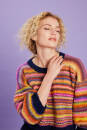 Knitting set Top Down Sweater PROMISE with knitting instructions in garnwelt box in size S-M