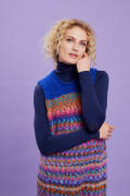 Ensemble de tricot Robe en top-down PROMISE avec instructions de tricotage dans une boîte garnwelt en taille S