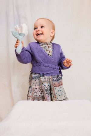 Strickanleitung Wickeljacke 901_099_005 LANGYARNS Baby Merino IVORY als download