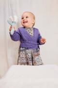 Knitting set Wrap-front cardigan Lang Yarns Baby Merino...