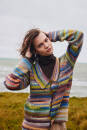 Knitting set Cardigan INFINITY with knitting instructions in garnwelt box in size S-M