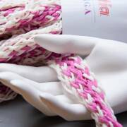 Katia Tonga 304 pink-white 100g